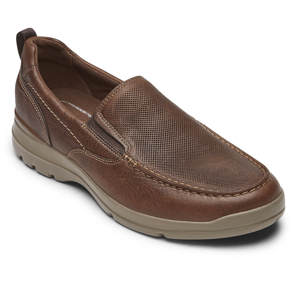 Rockport Slip-Ons Herre Brune - City Edge - UWSJ49328